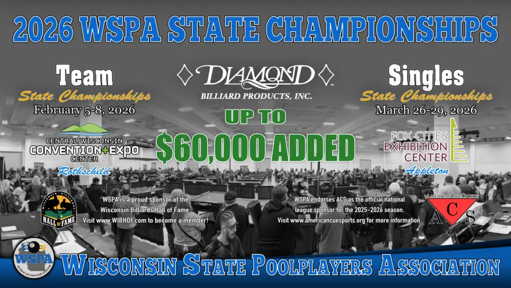 WSPA Pool State Championship Banner