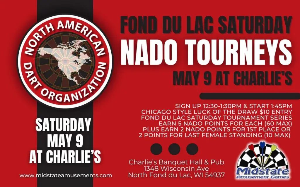 Fdl NADO Dart Tournament 5-9 at Charlie's