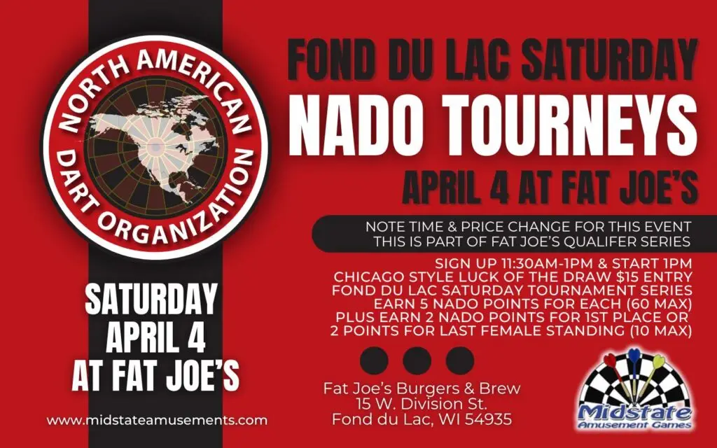 FDL NADO Dart Tournament at Fat Joe's