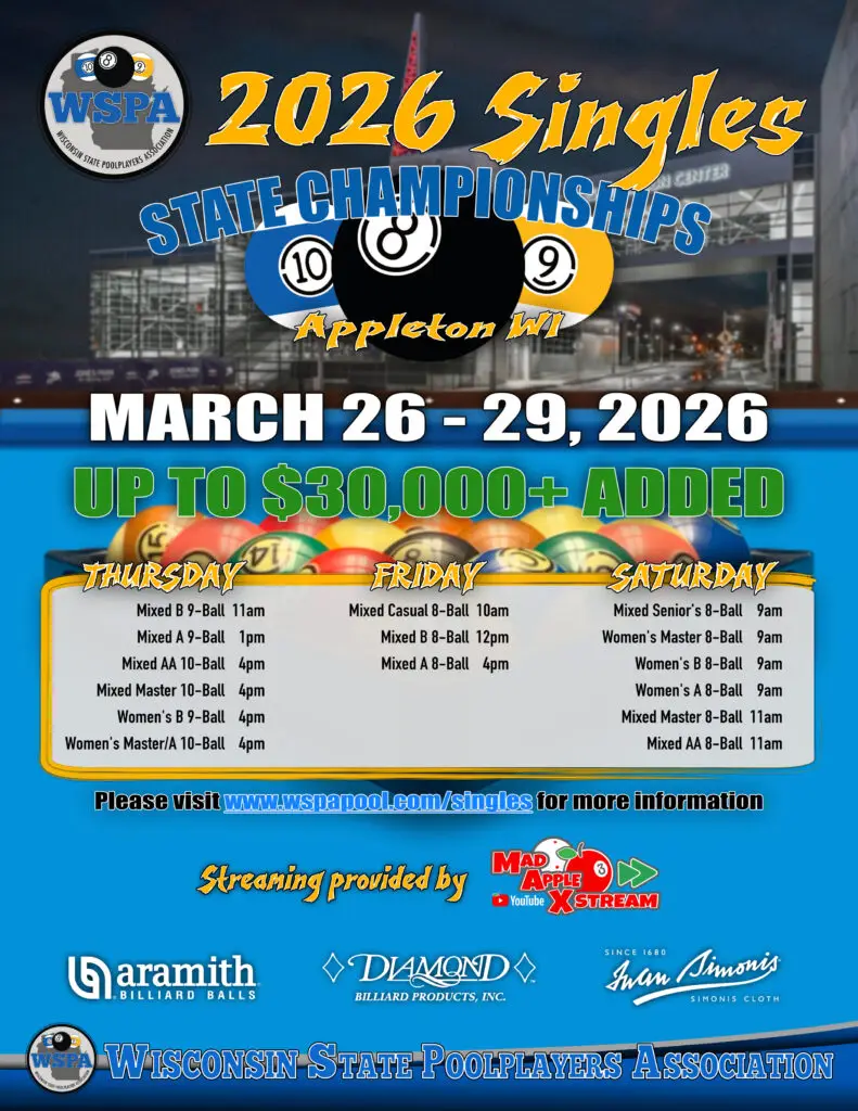 WSPA Pool Singles