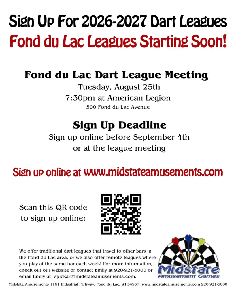 Fond du Lac Dart League Meeting