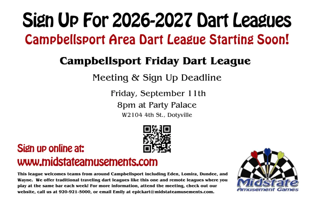 Campellsport Friday Dart League Meeting