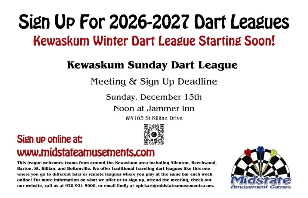 Kewaskum Winter Dart League Meeting